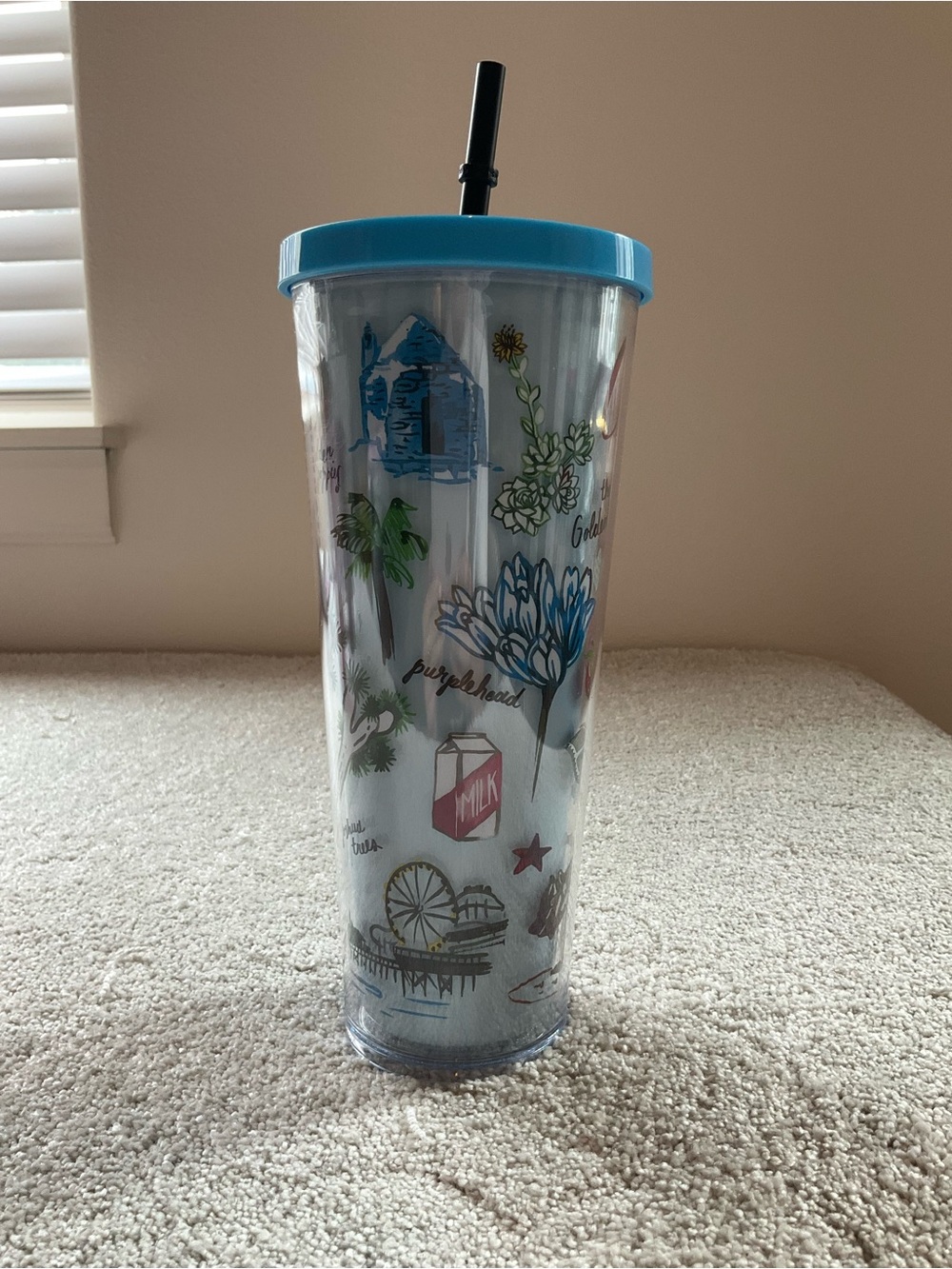 Starbucks California State Cold Cup Venti Tumbler 24 Oz 2022 Collection - New